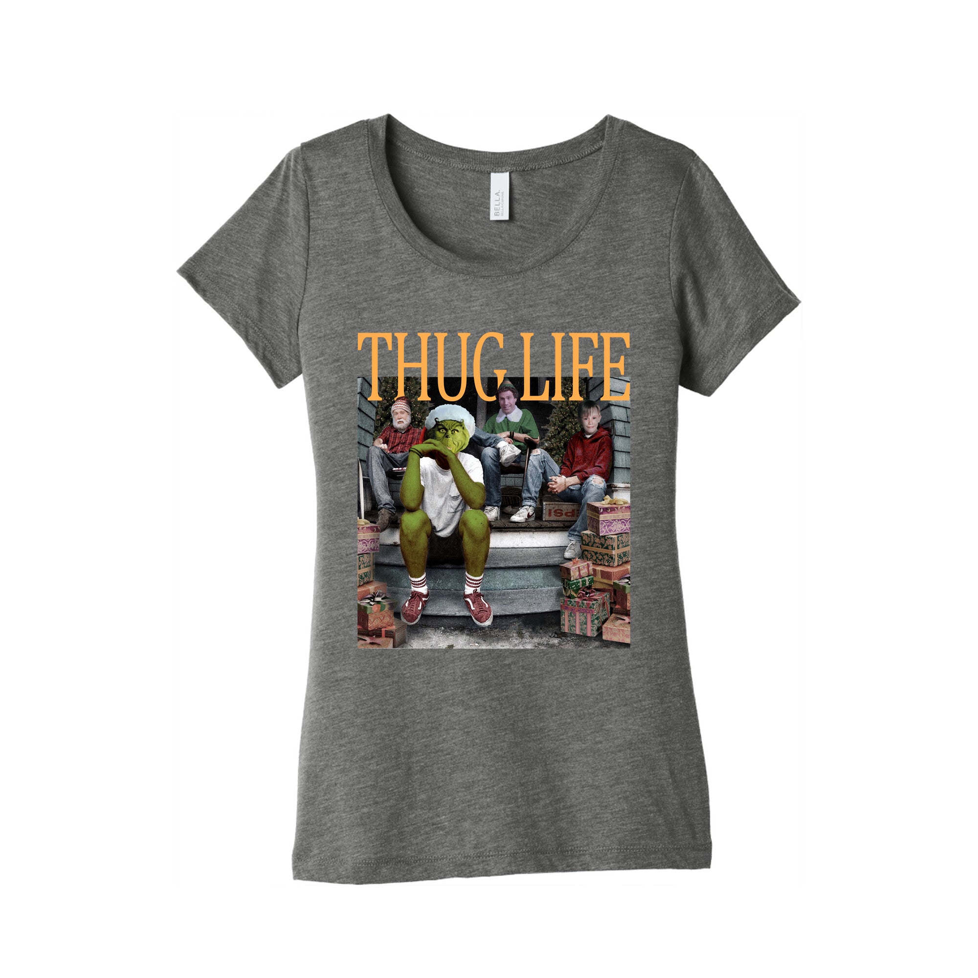 Thug Life Christmas Womens Triblend Tee